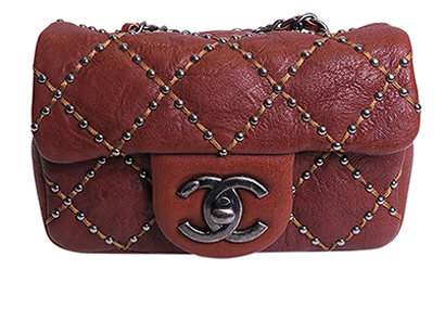 Paris-Dallas Studded Mini Flap, front view